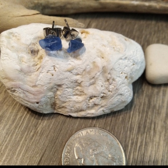 Authentic Washington state Sea glass earrings - Picture 6 of 6